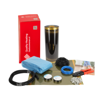 Vloerverwarming systeem met vinyl, tapijt en pvc