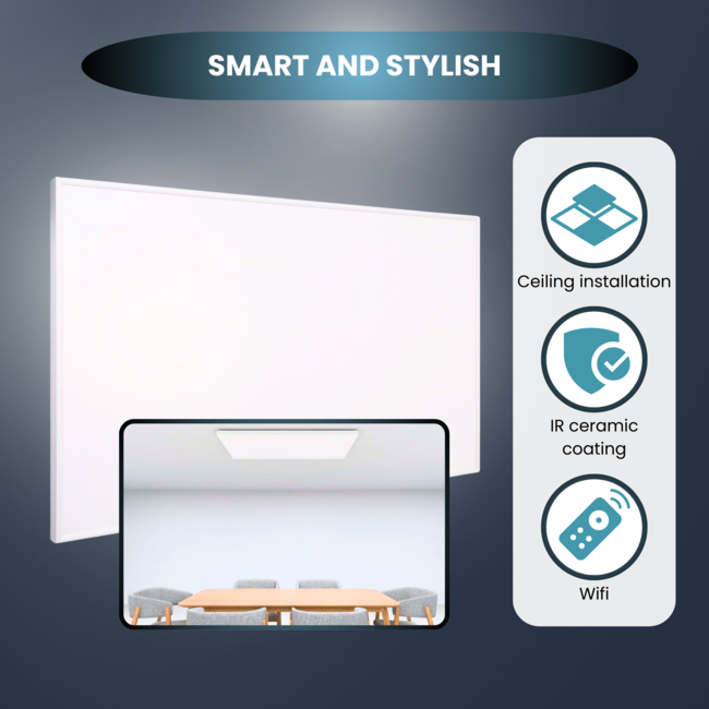 QH-H4 Exclusive Serie infraroodpaneel 59 x 119 cm - 860Watt