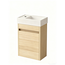 Nurion Nurion Toiletmeubel Sophie - glanzend wit basin en wit houten kast  - 41 x 22,5 x 65