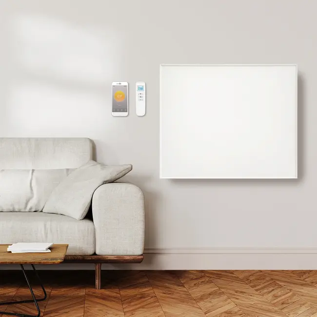 QH-SP Wifi remote control verplaatsbaar infraroodpaneel 350, 450 en 700Watt