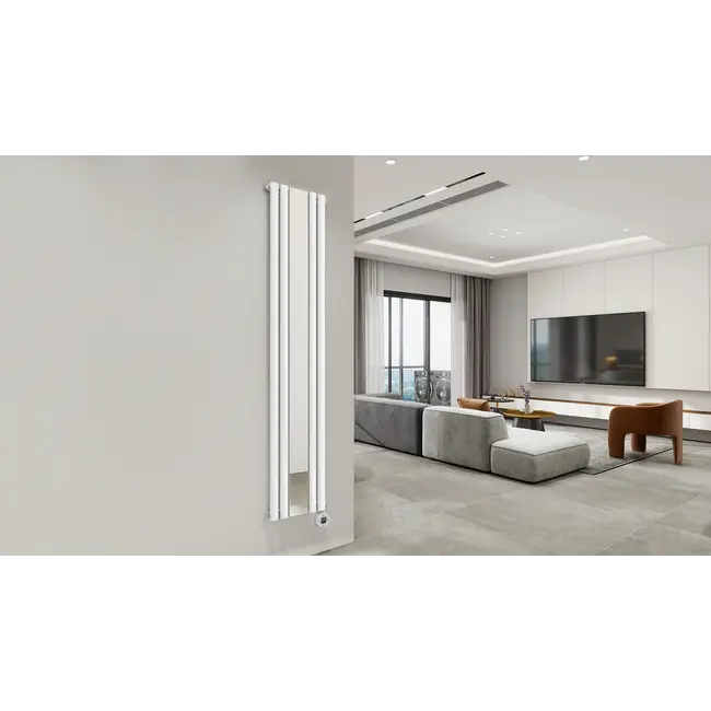 Radiateur électrique vertical blanc avec miroir 1200W NeoTherm