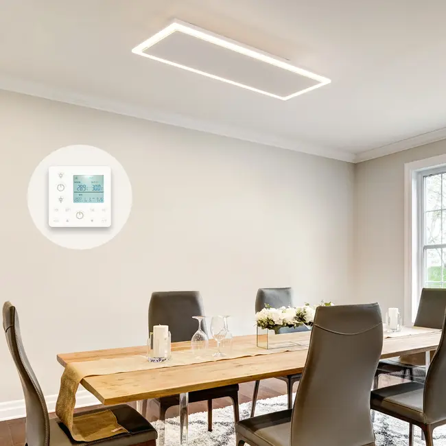 Panneau infrarouge QH-InfraGlow avec éclairage LED 93x39 cm 1150 watts