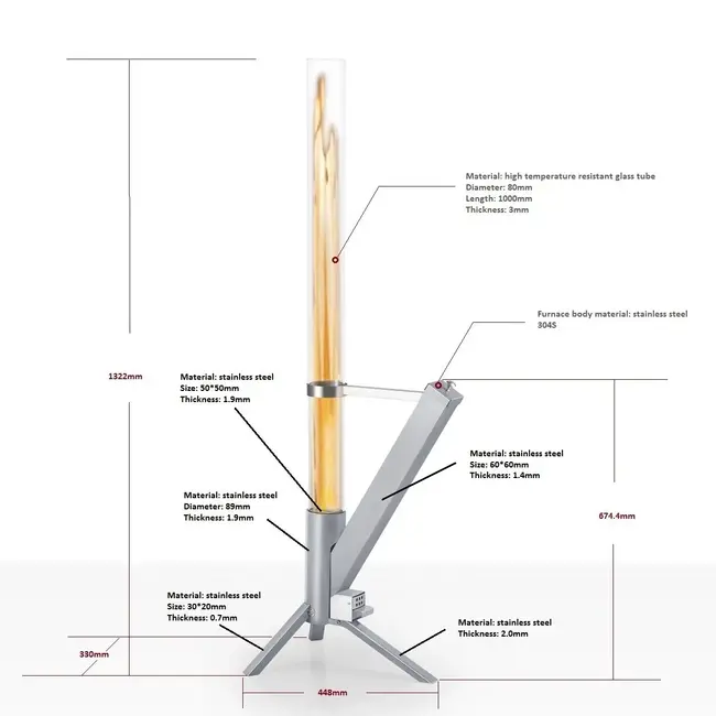 P01 HeatRocket poêle à granulés Chauffage de qualité 5,0 kW