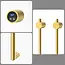 Elektrische handdoek radiator gold met thermostaat L-SR0200-T