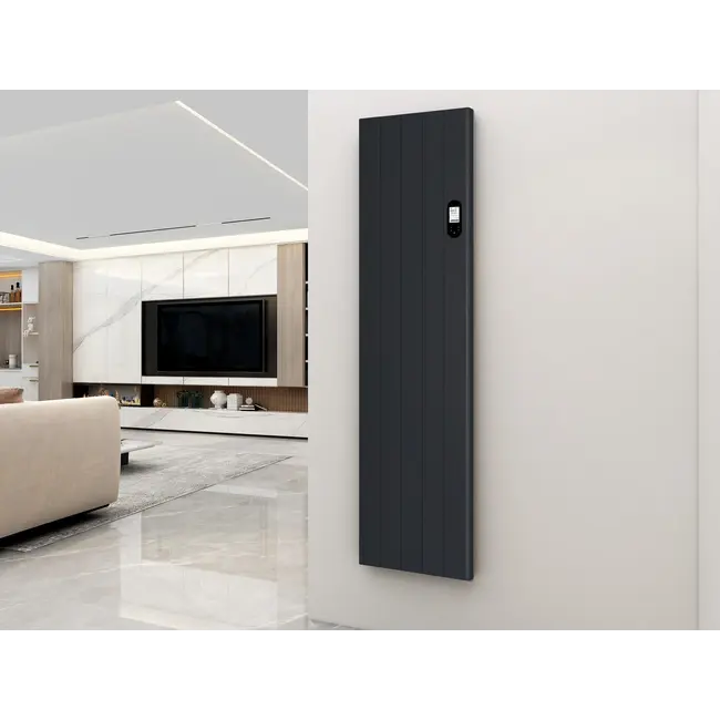 Chauffage de qualité radiateur vertical Civetta noir