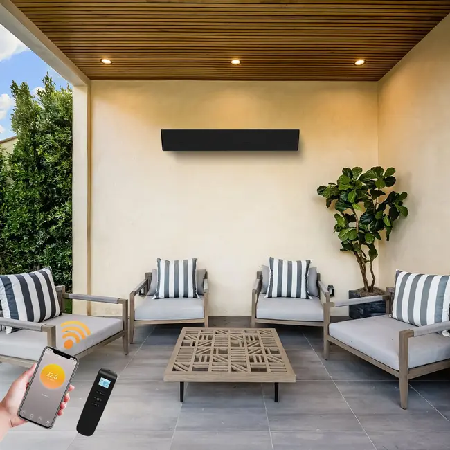 Infrarood terrasheater Thermolux met wifi en thermostaat