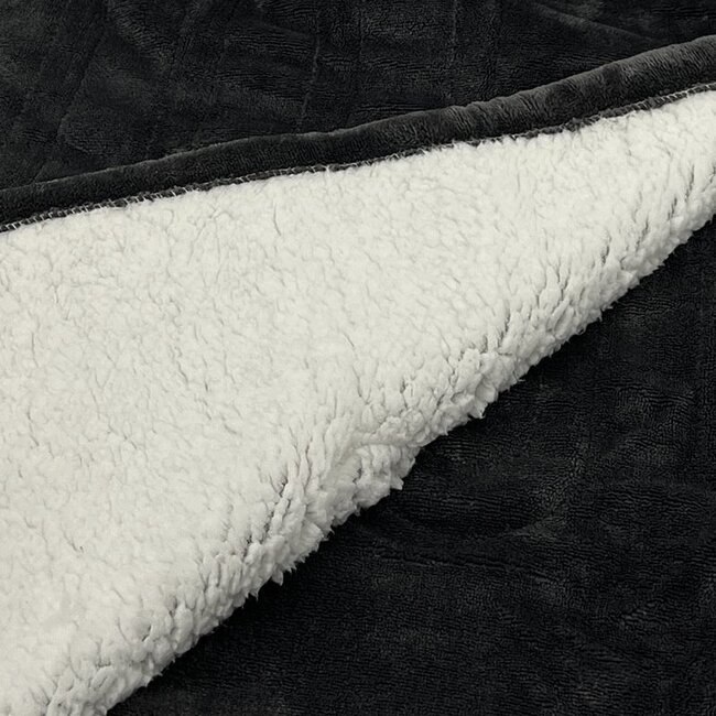 Couverture électrique - Couverture chauffante - 1 personne - 180x150 cm - Polaire - noire -