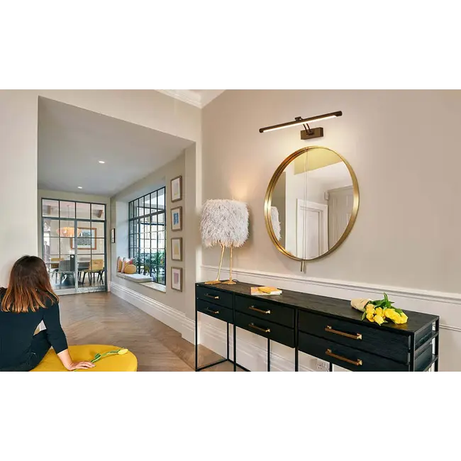 Spiegellamp ledverlichting zwart instelbaar