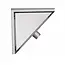 Caniveau de douche d'angle 20 x 28 x 8 cm en acier inoxydable