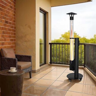 P07 HeatRocket poêle à granulés avec roues Quality Heating 5,0kw