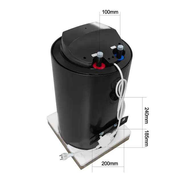 30 Liter QH V2 dual tank elektrische boiler met digitale bediening