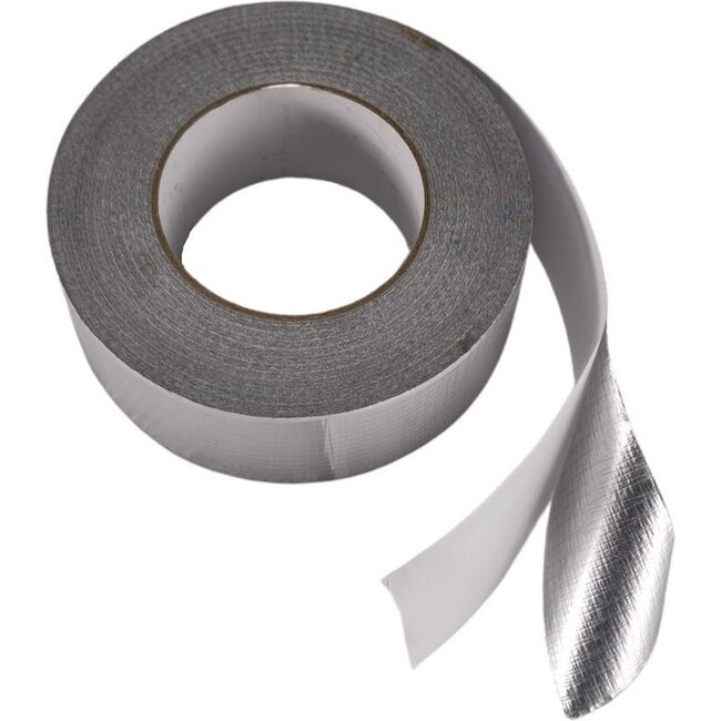 Aluminium tape rol 5 cm breed en 50 meter lengte.