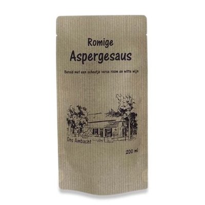 Romige ambachtelijke aspergesaus.