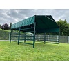 Mobiele schuilstal 425x425x280 cm - incl. dakzeil