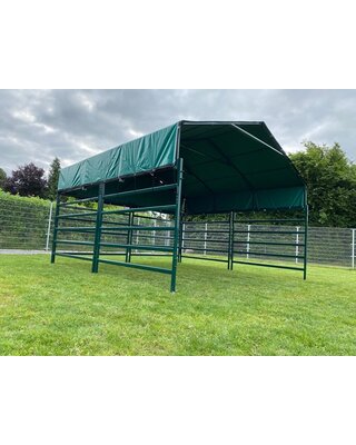 Animal Fences Mobiele schuilstal 425x425x280 cm - incl. dakzeil