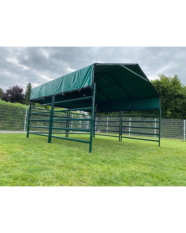 Animal Fences Mobiele schuilstal 425x425x280 cm - incl. dakzeil