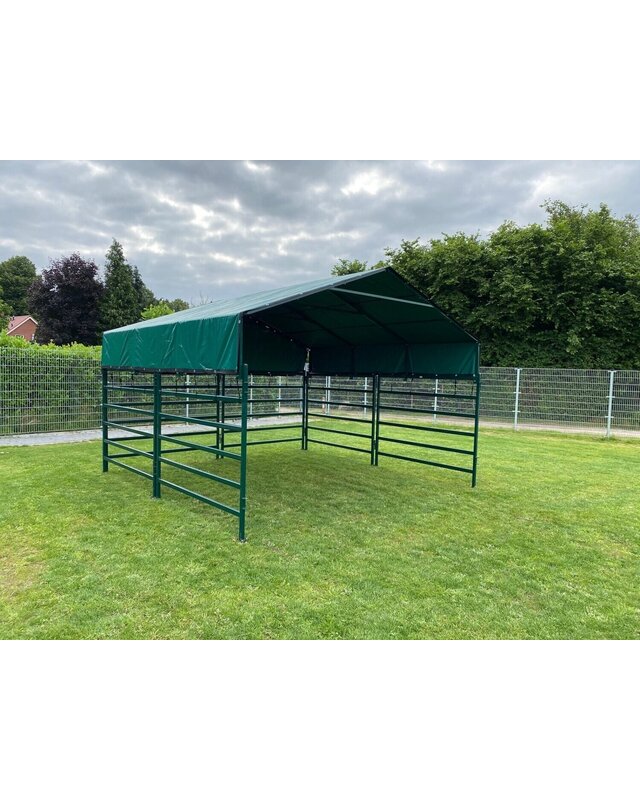 Animal Fences Mobiele schuilstal 425x425x280 cm - incl. dakzeil