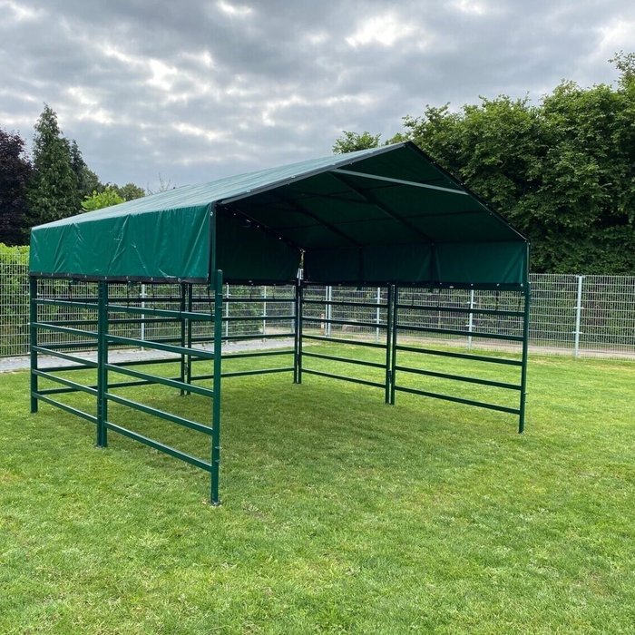 Animal Fences Mobiele schuilstal 425x425x280 cm - incl. dakzeil