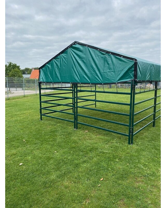 Animal Fences Mobiele schuilstal 425x425x280 cm - incl. dakzeil