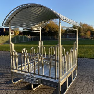 Animal Fences Grote en zeer robuuste hooiruif met zweeds voerhek 12 voerplaatsen 200*200 cm.