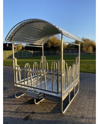 Animal Fences Grote en zeer robuuste hooiruif met zweeds voerhek 12 voerplaatsen 200*200 cm.