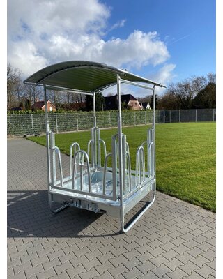 Animal Fences Grote en zeer robuuste hooiruif met zweeds voerhek 8 voerplaatsen 150*150 cm.