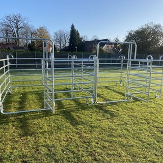 Animal Fences Dubbele mobiele stal 6.00 x 3.00 meter met 2 toegangspoorten