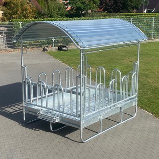 Animal Fences Grote en zeer robuuste hooiruif met zweeds voerhek 14 voerplaatsen 250*200 cm.