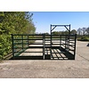 Ruime mobiele stal 4.25 x 4.25 meter groen 160 cm.