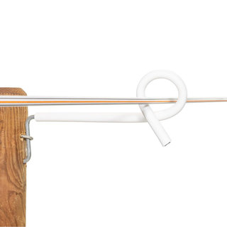 Afstandisolator krulstaart (wit, 17,5cm, 10 stuks)