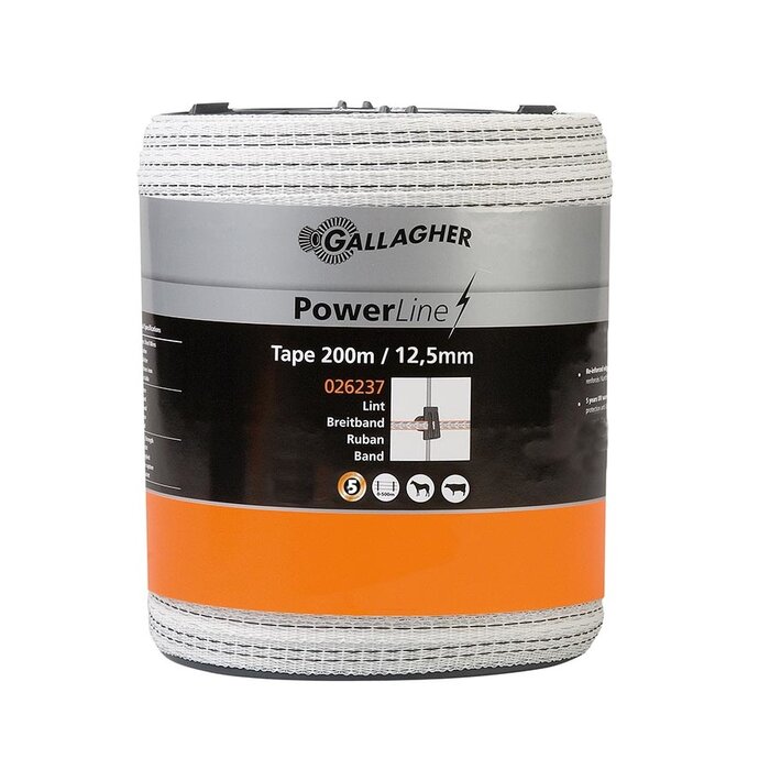 PowerLine lint 12,5 mm (wit, 200 meter)
