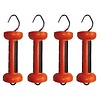 Softgrip poortgreep, oranje - cord/draad (4 stuks)