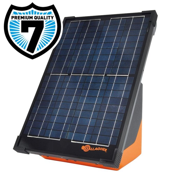 Gallagher S200 solar schrikdraadapparaat incl. 2 batterijen (2x 12 V - 7,2 Ah)