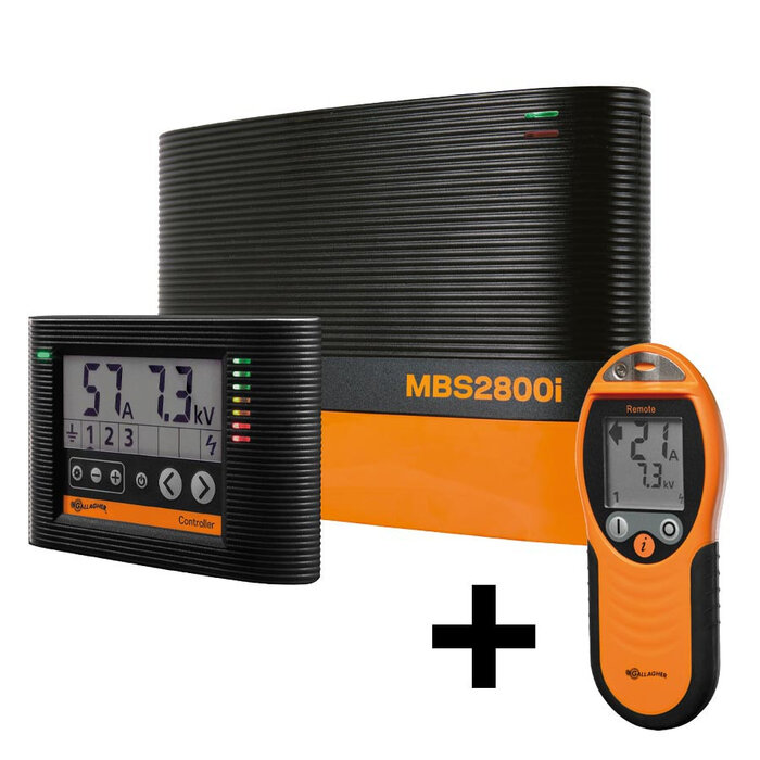 MBS2800i schrikdraadapparaat i Series (230V AC / 12V DC - 21 J) + Gratis Remote