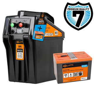 Gallagher BA30 batterij-apparaat (9/12 V) + Gratis 55Ah batterij