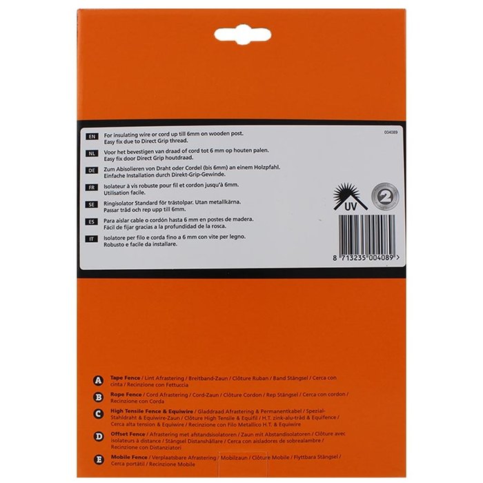 Schroefisolator BS hout (klein, 25 stuks)