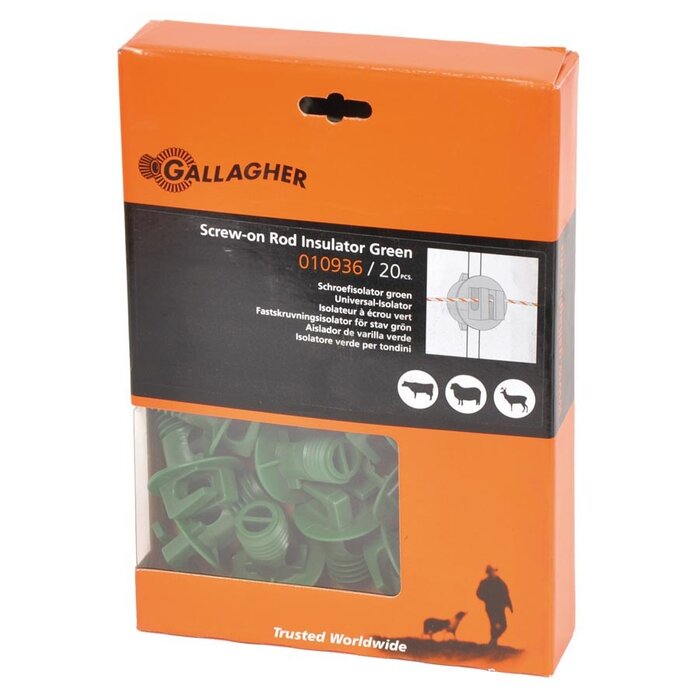 Schroefisolator (groen, palen ø  8,5-13mm, 20 stuks)