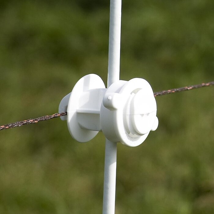 Schroefisolator (wit, palen ø 6-14mm, 10 stuks)