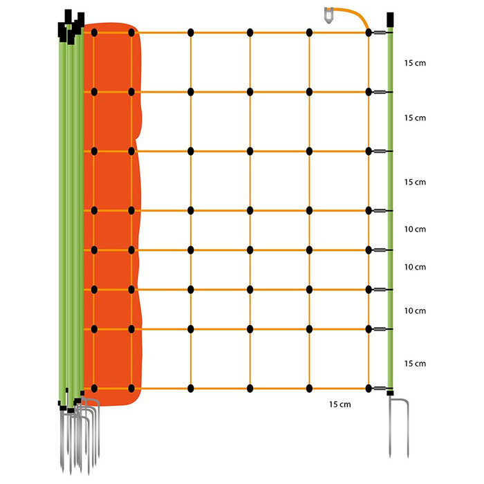 Schapennet, 90cm, 50m (dubbele pen)