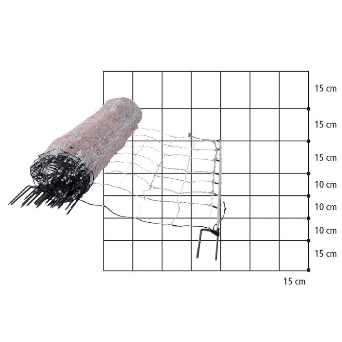 Turbonet, wit, 90cm, 50m (dubbele pen)