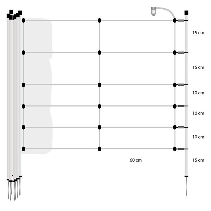 Wilde zwijnen net, 75cm, 50m (enkele pen)
