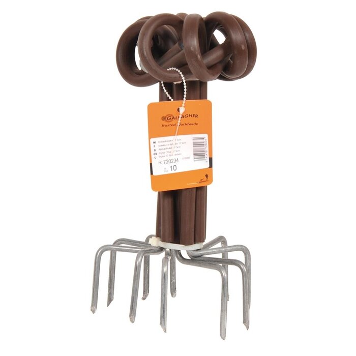 Afstandisolator krulstaart (terra, 17,5cm, 10 stuks)