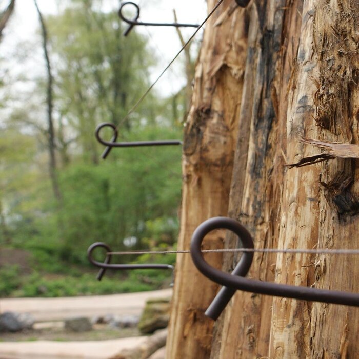 Afstandisolator krulstaart (terra, 17,5cm, 10 stuks)