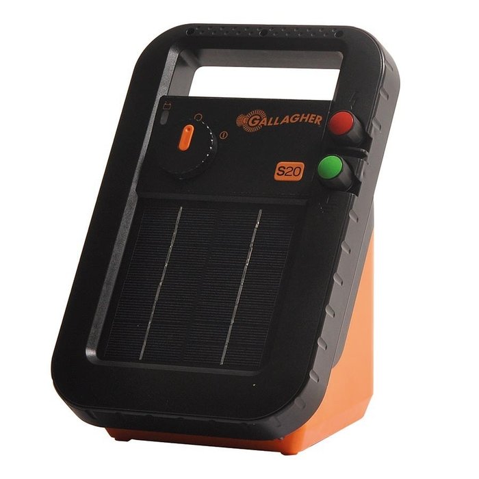 Gallagher S20 solar schrikdraadapparaat incl. batterij (6 V - 4 Ah)