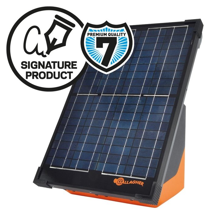 Gallagher S200 solar schrikdraadapparaat incl. 2 batterijen (2x 12 V - 7,2 Ah)