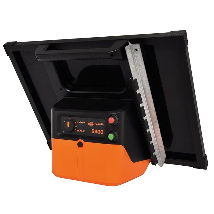 Gallagher S400 solar schrikdraadapparaat incl. 2 batterijen (2x 12 V - 7,2 Ah)