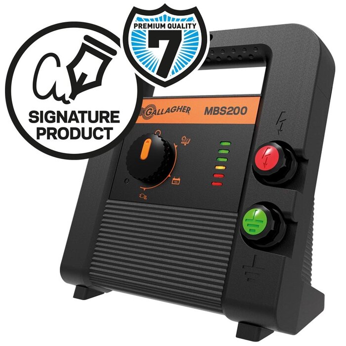 Gallagher MBS200 Multi Power schrikdraadapparaat (230V/12V/Solar)