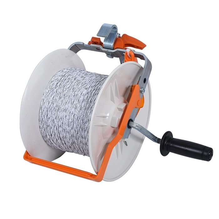 Haspel met versnelling incl. 500m kunststofdraad