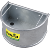 Halfronde voerbak gegalvaniseerd 25 ltr.