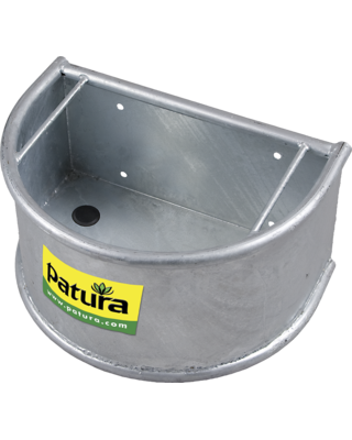 Patura Halfronde voerbak gegalvaniseerd 25 ltr.